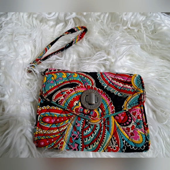 VERA BRADLEY multicolor PAISLEY WRISTLET - Picture 1 of 8